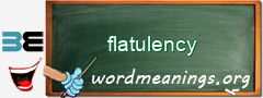 WordMeaning blackboard for flatulency